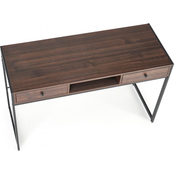 Schreibtisch mit Schubladen Nussbaum 123 cm breit