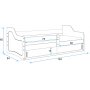 Sofix Juniorbett mit Stauraum 80 x 160 cm - Beliebige Farbe