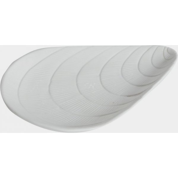 Muschel-Servierplatte 20 cm - Wei