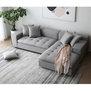 Sake-Diwansofa aus grauem Stoff