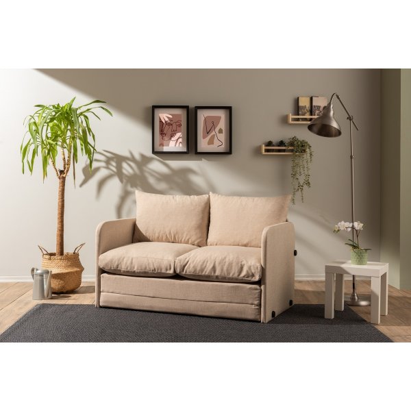 Saga 2-Sitzer-Schlafsofa - Beige Saga 2-Sitzer-Schlafsofa - Beige