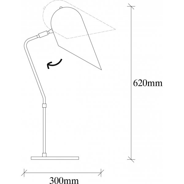 Kesik Tischlampe - Schwarz/Gold