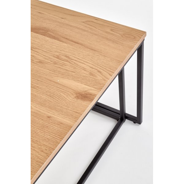 Couchtisch Palin 55x60 | 120x55 cm - Eiche/schwarz Couchtisch Palin 55x60 | 120x55 cm - Eiche/schwarz