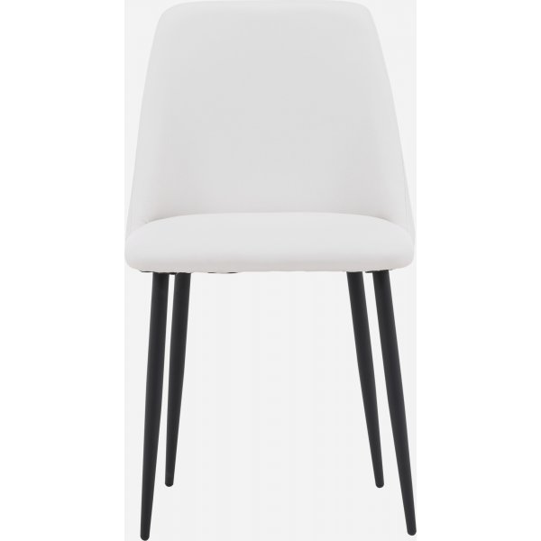 Nachttischstuhl - Weies PU