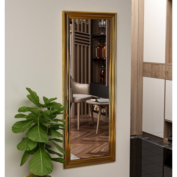 Glatter Wandspiegel - Gold