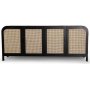 Othello Sideboard aus Rattan - Schwarz / Natur