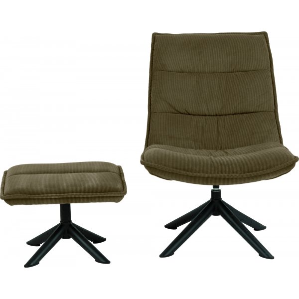 Blizzard Sessel mit Fuschemel - Grn