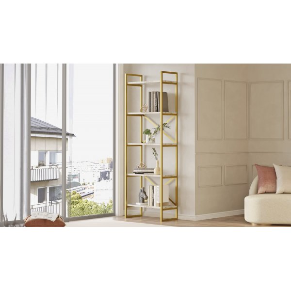 Voyage Bcherregal 3 Marmor/Gold