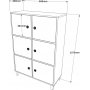 Vilamo Schrank 48 - Kiefer/wei