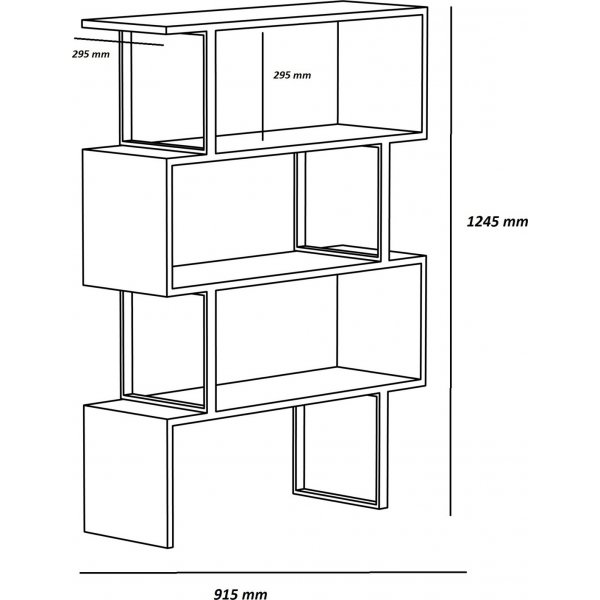 B�cherregal Adriana - Eiche/schwarz