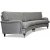 Howard 4-Sitzer-geschwungenes Sofa 295 cm - Mittelgrau