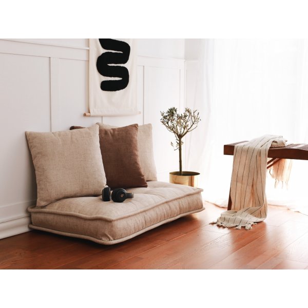 Natürlicher Sitzpuff - Creme Natürlicher Sitzpuff - Creme