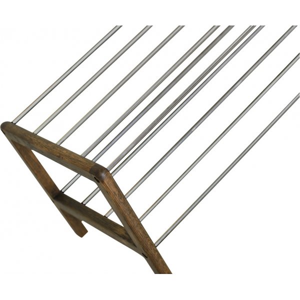 Zirkus-Schuhregal - Braun lackierte Eiche Zirkus-Schuhregal - Braun lackierte Eiche