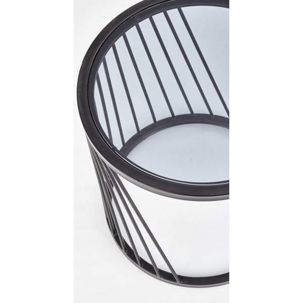 Ambani Couchtisch Ø42/50 cm - Rauchglas/schwarz Ambani Couchtisch Ø42/50 cm - Rauchglas/schwarz
