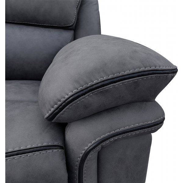 Liegesessel Riverdale - Grau (Mikrofaser) + Fleckentferner fr Mbel