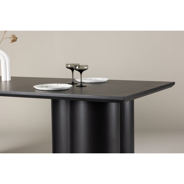 Olivia Esstisch 210X100 cm schwarz gebeizt