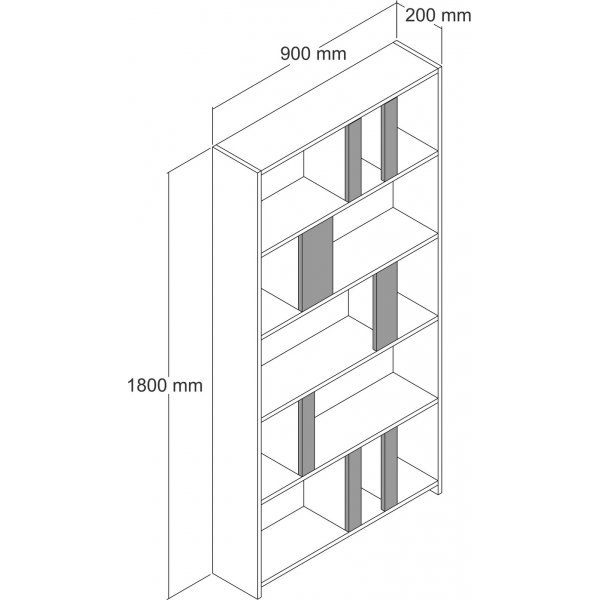 Chilly B�cherregal - Walnuss