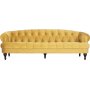 Oxford Deluxe 3-Sitzer Chesterfield - Lwengelb (Samt)