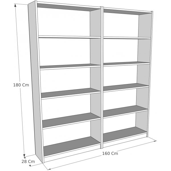 Bigs B�cherregal - Wei�