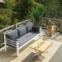 Kappis 3-Sitzer Outdoor-Sofa - Wei/Anthrazit