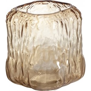 Heli-Vase/Kerzenlaterne 15 x 17 cm - Braun