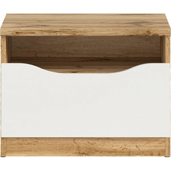 Nuis Nachttisch - Eiche/wei