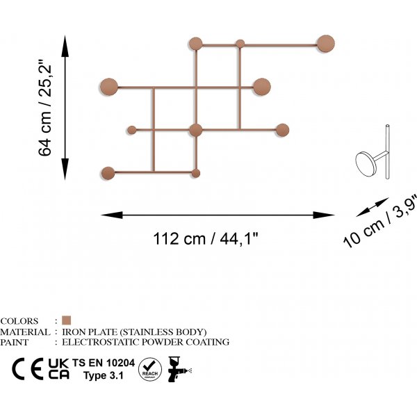 Fatara Kleiderbügel - Kupfer Fatara Kleiderbügel - Kupfer