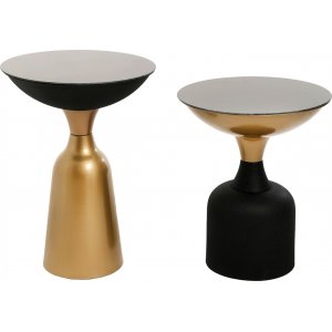 Chalice Beistelltisch-Set 46/56 cm - Gold/Schwarz