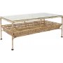Galice Couchtisch Rattan 100 x 55 cm - Natur/Metall