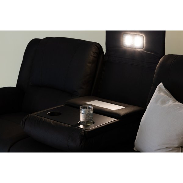 Singapore 3-Sitzer-Liegesofa - Schwarz