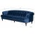 Oxford Deluxe 3-Sitzer-Sofa aus blauem Samt