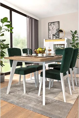 Alameda Esstisch 160-200 x 90 cm - Westminster Eiche/weiß Alameda Esstisch 160-200 x 90 cm - Westminster Eiche/weiß