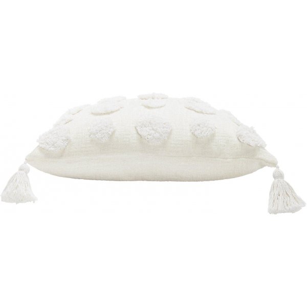 Pom-Kissenbezug 45 x 45 cm - gebrochenes Wei