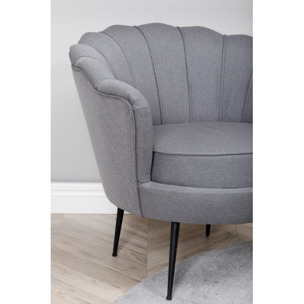 Ballini Sessel - Grauer Stoff + Textilpflege für Möbel Ballini Sessel - Grauer Stoff + Textilpflege für Möbel