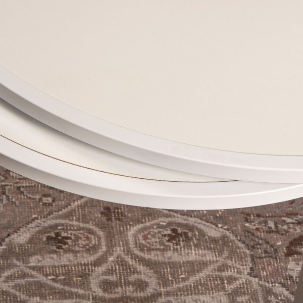 Tambur-Tisch 66x43 | 80 x 50 cm - Wei