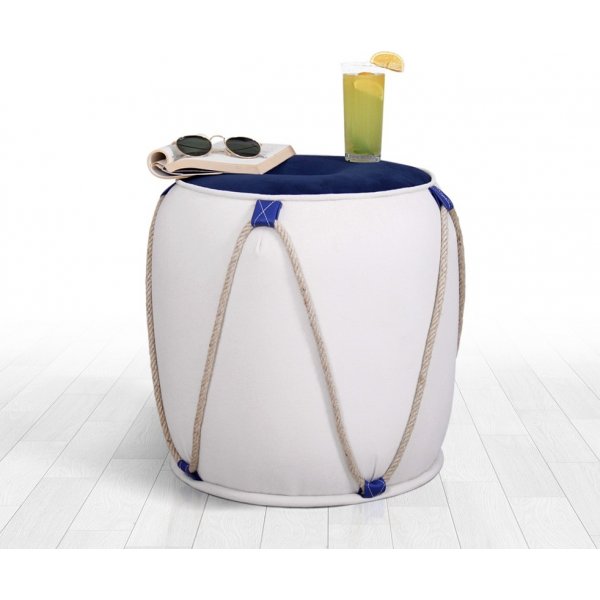 Fora Hocker 2 - Blau/Weiß Fora Hocker 2 - Blau/Weiß