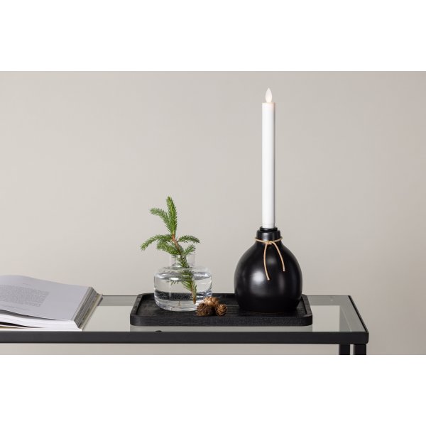 Ulricehamn LED-Kerzenständer 32 x 12 cm - Schwarz/Weiß Ulricehamn LED-Kerzenständer 32 x 12 cm - Schwarz/Weiß