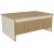 Sion Couchtisch 90 x 60 cm - Beige/Gold/Walnuss