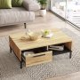 Luvio Couchtisch 18, 90x60 cm - Eiche/Schwarz