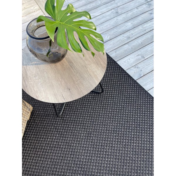 Flachgewebter Teppich Pampero Dunkelgrau