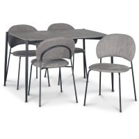 Lokrume Essgruppe 120 cm Tisch in Betonimitation + 4 Stühle Hogrän grau Lokrume Essgruppe 120 cm Tisch in Betonimitation + 4 Stühle Hogrän grau