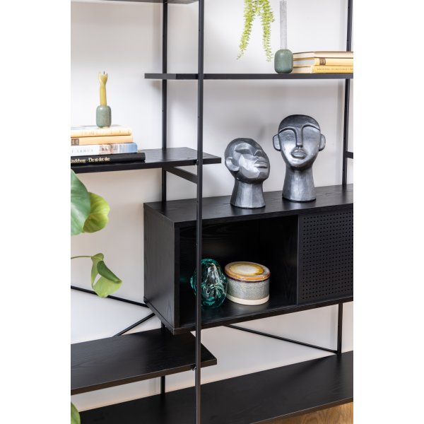 Bcherregal Angus 188 cm - Schwarz