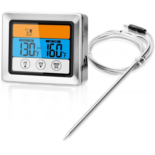 Basis Bratthermometer - Glnzend/schwarz