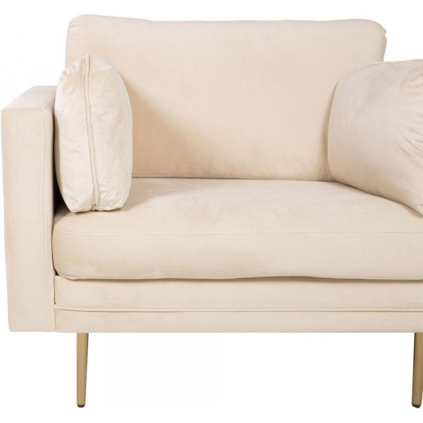 Sessel Savanna - Beige (Samt) / Beine aus Messing Sessel Savanna - Beige (Samt) / Beine aus Messing