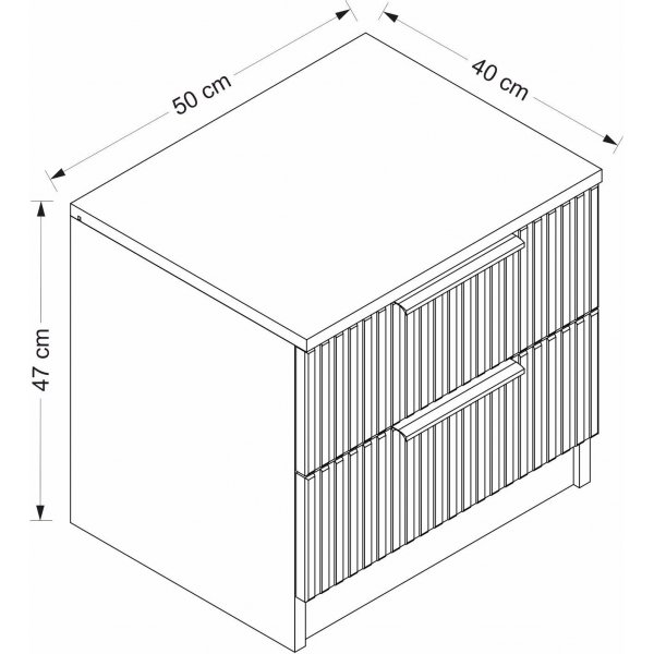 Cikani Nachttisch - Weiß Cikani Nachttisch - Weiß