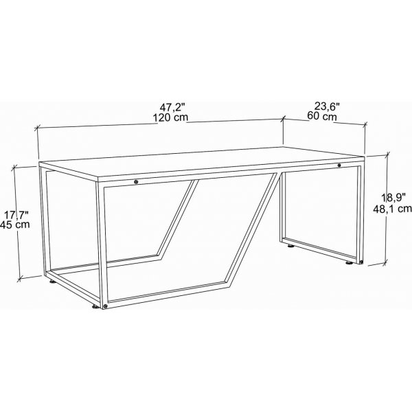 Couchtisch Wendy 120 x 60 cm - Schwarz Couchtisch Wendy 120 x 60 cm - Schwarz