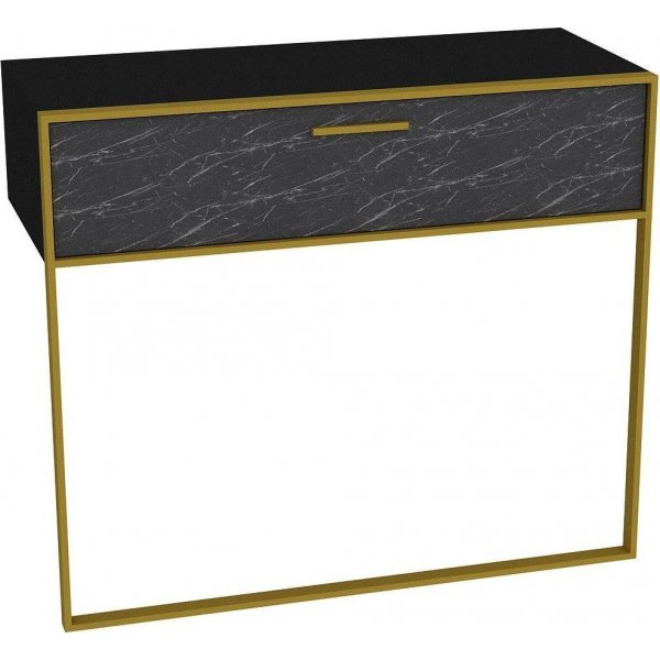 Polka Beistelltisch 90 x 38,5 cm - Gold/Schwarz Polka Beistelltisch 90 x 38,5 cm - Gold/Schwarz