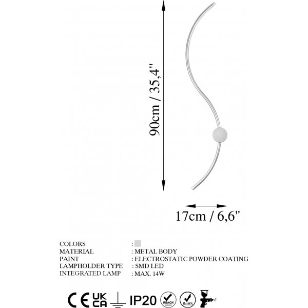 Wolf Wandleuchte 1 - Chrom Wolf Wandleuchte 1 - Chrom