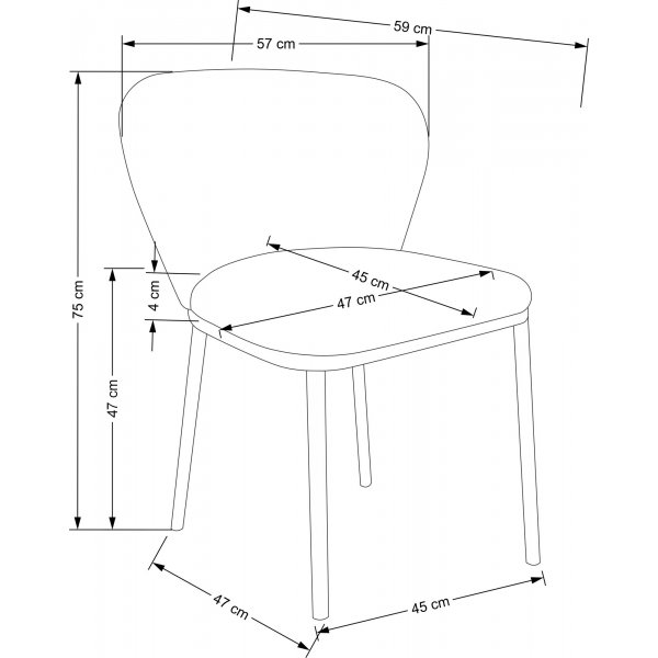 Cadeira Esszimmerstuhl 518 - Creme