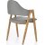 Stuhl Pearl - Grau (PU) / Holz